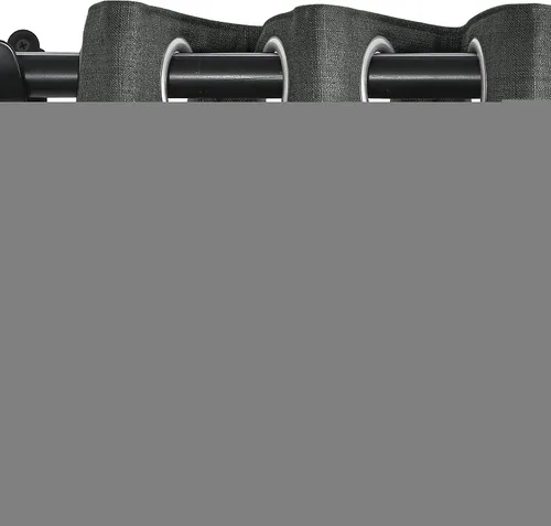 Miniatura 82 de Fcosie Cortinas opacas de lino 100 % opacas de 50 pulgadas de ancho x 63 pulgadas de largo, paneles de cortina con ojales para sala de estar
