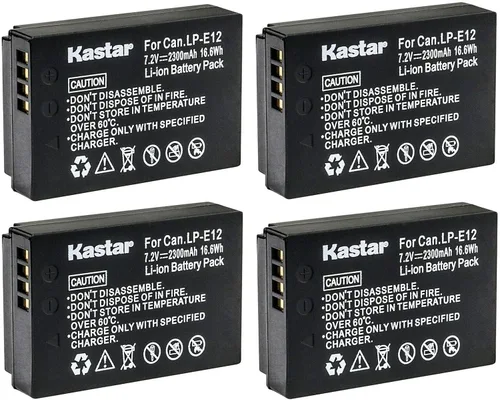 Miniatura 6 de Kastar Paquete de 1 batería LP-E12 de 7.2 V 2300 mAh de repuesto para Canon EOS 100D, EOS M, EOS M2, EOS M10, EOS M50, EOS M50 Mark II, EOS M100