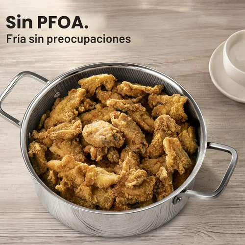 Miniatura 3 de Sartén híbrida antiadherente de 5 cuartos de galón para uso diario, freidora de pollo, utensilios de cocina sin PFOA, sartenes de 12 pulgadas