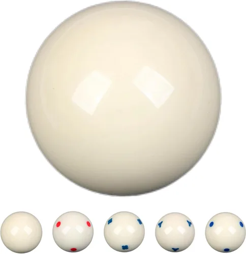 Miniatura 8 de Bola de billar blanca de repuesto de 2-1/4", bola blanca de taco, bola azul de 6 puntos AAA, 6 onzas, 6.00 oz, accesorios para mesa de billar CLOVER