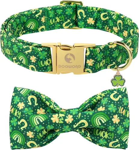 Miniatura 19 de DOGWONG Collar de perro arcoíris con bonito lazo para el Mes del Orgullo LGBT - Collar ajustable y cómodo para perros grandes, medianos y pequeños