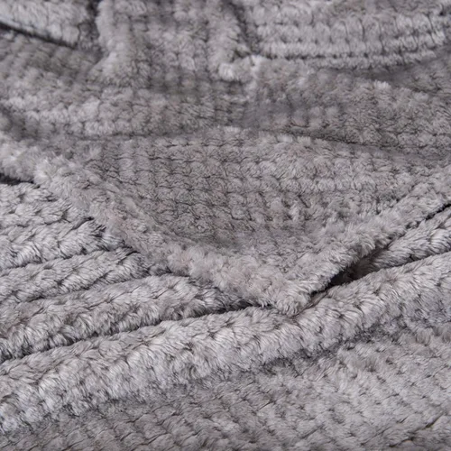 Miniatura 3 de Manta afelpada de vellón para adultos, niños pequeños, unisex, mantas suaves y cálidas para cama, sillón, sofá, viajes, exteriores y campamento Gris