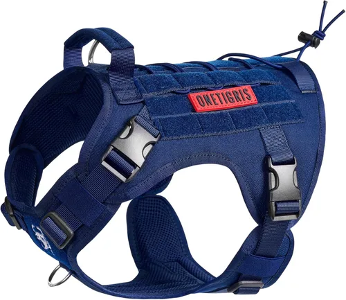 Miniatura 33 de Arnés táctico para perro, arnés de cuerpo completo para perro con mango, chaleco resistente para perro para senderismo, entrenamiento, perros