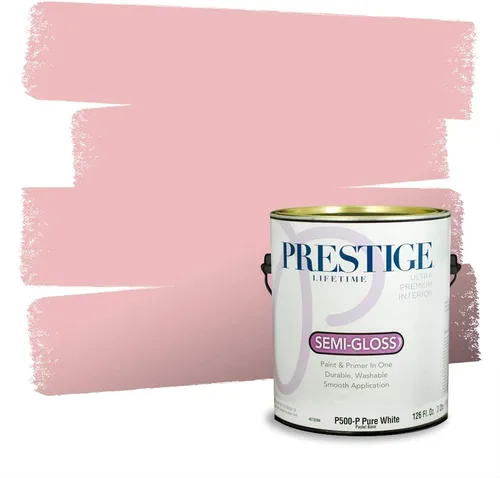 Miniatura 692 de Prestige Paints Pintura exterior e imprimación en uno, 1 galón, plano, coincidencia comparable de Valspar* Amber Rose*