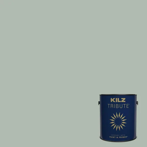 Miniatura 110 de KILZ TRIBUTE Pintura e imprimación, para interiores, semibrillante, Vintage Indigo, 1 galón Índigo Victoria