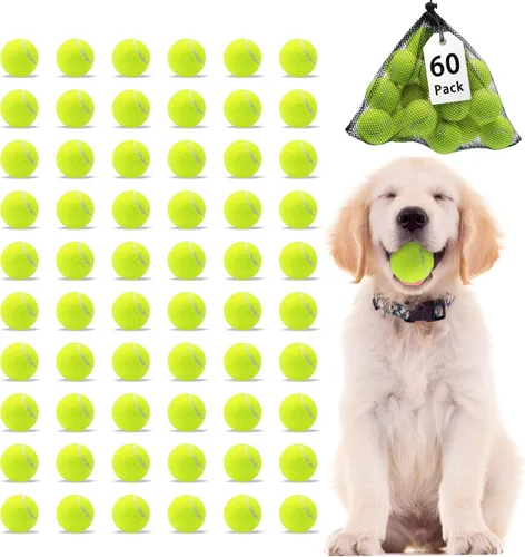Miniatura 11 de Magicorange Paquete de 6 pelotas de tenis pequeñas, pelotas de tenis de 2 pulgadas para perros, pelota colorida y fácil de atrapar para mascotas