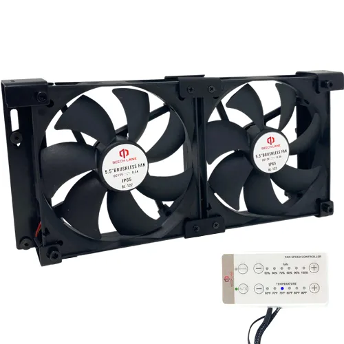 Beech Lane Ventilador de refrigeración de ventilación de refrigerador RV de 12 V, 5.5 pulgadas (5.512 in), soportes personalizados para rejillas
