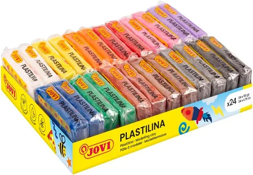 Miniatura 9 de Jovi - Pack de Plastilina, Arcilla de Modelado Reutilizable y Sin Secar, 24 Barras de Plastilina de 1.75oz, 100% a Base de Vegetales, Surtido de 6 6