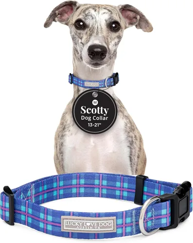 Miniatura 46 de Lucky Love Dog - Collar de perro ajustable con hebilla de fácil clic para los grandes, duradero y cómodo para perros machos y hembras, collar