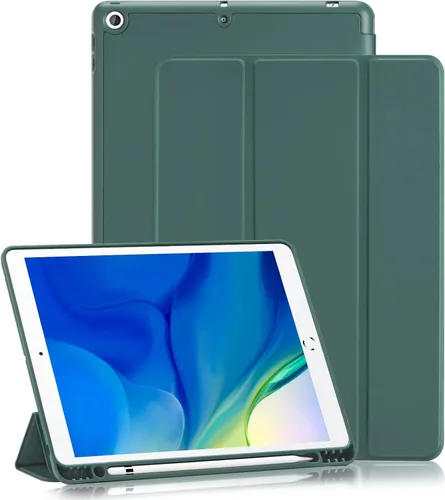 Miniatura 11 de Funda para iPad 8ª/7ª generación (2020/2019) iPad 10.2 pulgadas con soporte para lápices [encendido/apagado] funda protectora con soporte magnetico