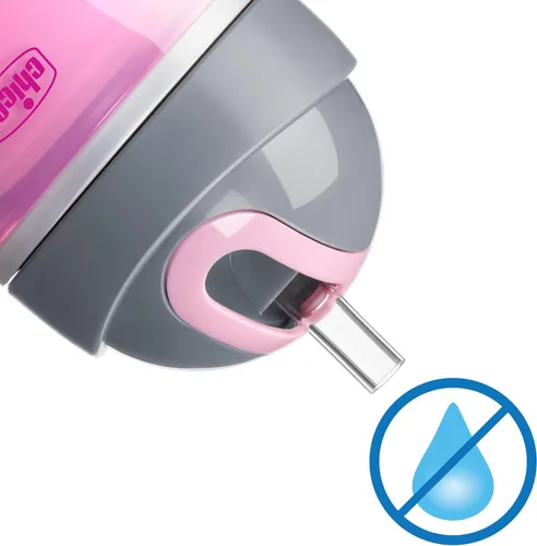 Miniatura 3 de Chicco Taza con tapa abatible y popote de 9oz Taza para niños pequeños con aislamiento y popote de silicona suave Válvula sin derrames Fácil