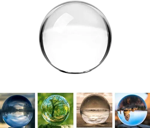 Miniatura 2 de Bola de cristal K9, bola de cristal transparente, esfera mágica para decoración, fotografía de lentes, meditación, adivinación de mirada, adorno