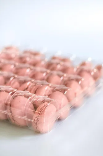 Miniatura 10 de Vend Exchange - Recipientes de plástico transparente para macarrones, se adapta a 6 macarons (paquete de 15)