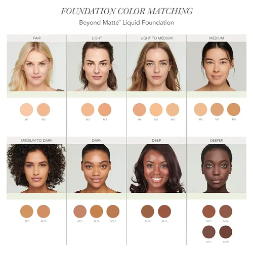Miniatura 5 de jane iredale Beyond Matte Base líquida 3 en 1, ligera, cobertura para construir con un acabado semimate, maquillaje vegano, limpio y libre de m4