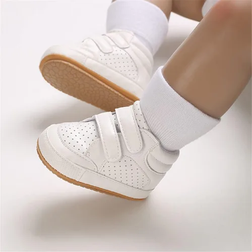 Miniatura 2 de E-FAK Zapatos de bebé para niños y niñas, zapatillas para bebés, suela de goma antideslizante, zapatos de cuna para primeros pasos de niños pequeños