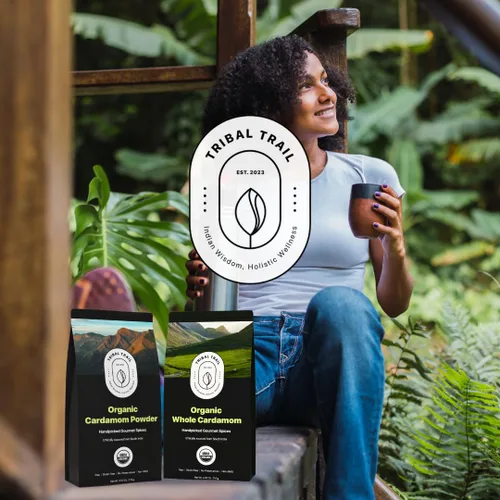 Miniatura 8 de Tribal Trail Cardamomo orgánico molido 4.02 onzas USDA Orgánico y sin OMG De origen ético de Kerala, India Bolsas de papel kraft reciclables