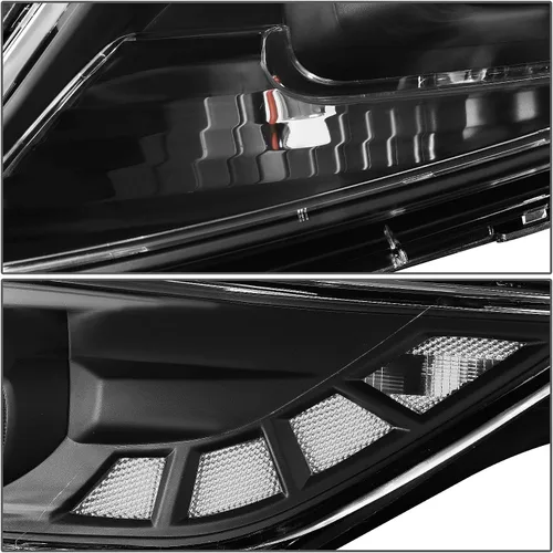 Miniatura 4 de DNA MOTORING HL-OH-KOPT11-BK-CL1 - Par de faros halógenos reflectores transparentes negros compatibles con modelos híbridos Optima Exclude