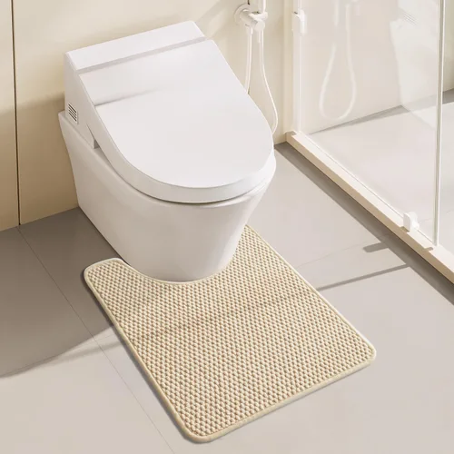 Miniatura 10 de BULULOM Alfombras de baño de chenilla, antideslizantes, absorbentes, de secado rápido, delgadas, lavables, para suelo de baño, ducha, fregadero