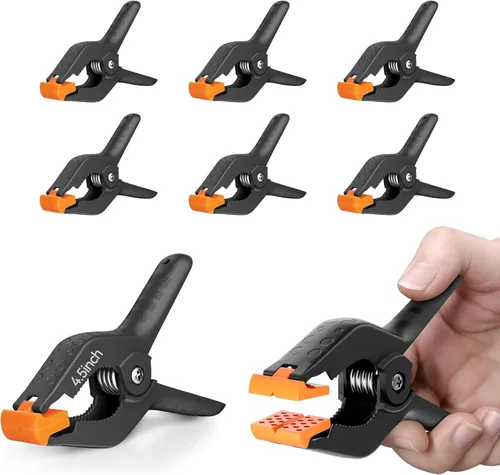 EMART Paquete de 6 Abrazaderas de Resorte para Muselina Resistentes, Clips de Fondo de Cabina de Fotos de 4.5 Pulgadas para Estudio de Fotografía