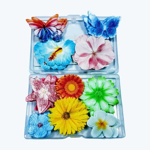 48 piezas comestibles de mariposas de colores mixtos para cupcakes | Decoración colorida para tartas, suministros de fiesta de cumpleaños