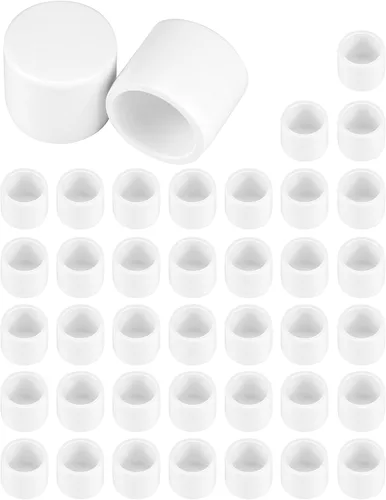 Miniatura 12 de QWORK Tapón de PVC para tubo de extremo, paquete de 20 piezas, 1/2" grado para muebles SCH40, tapón de tubo, conector de enchufe externo, blanco