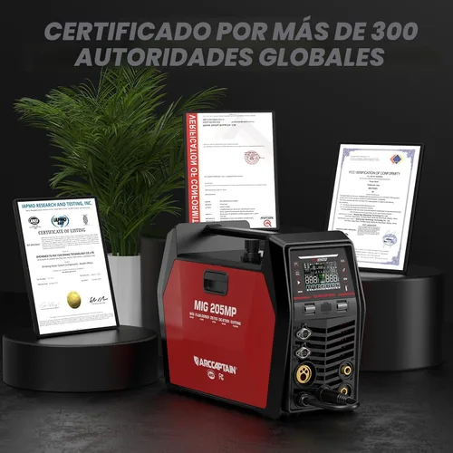 Miniatura 9 de ARCCAPTAIN MIG205MP Soldador MIG 9 EN 1 iControl APP Control Cortador de plasma/Pulsado MIG/Núcleo de flujo/Pistola de bobina/DC HF/Levantamiento