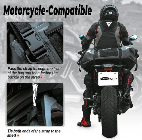 Miniatura 6 de Bolsa seca impermeable para motocicleta 65L