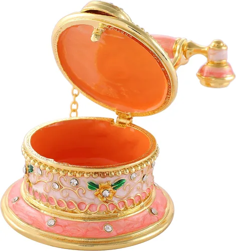 Miniatura 41 de QIFU Caja de baratija pintada a mano con bisagras, regalo único para la familia