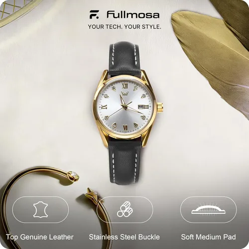 Miniatura 2 de Fullmosa Correa de reloj de piel de liberación rápida para hombres y mujeres, correas de repuesto de ancho 0.472 in, 0.551 in, 0.630 in, 0.709 in