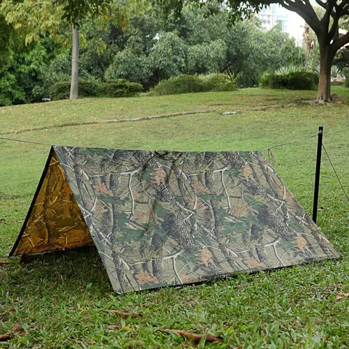 Miniatura 7 de LOOGU Poncho de lluvia impermeable con capucha, abrigo de lluvia multiusos de camuflaje para caza, camping, senderismo