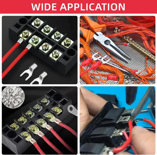 Miniatura 8 de Juego de herramientas para pelacables de 201 piezas, herramienta automática autoajustable de 8 pulgadas para AWG 10-24, pelacables automático 3