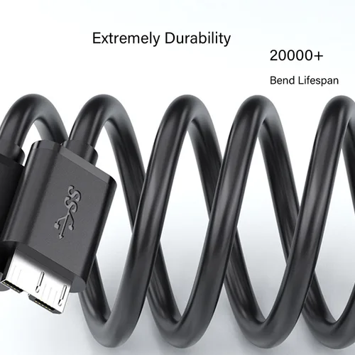 Miniatura 4 de Pocxwa - Cable de disco duro micro USB 3.0, tipo A macho a cable micro B de 3.3 pies Sincronización de datos de alta velocidad de 5 Gbps