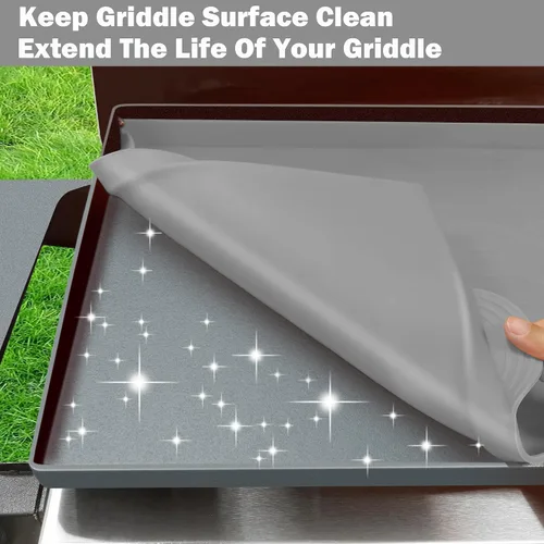 Miniatura 2 de Tapete de silicona para plancha Blackstone, resistente de grado alimenticio, protege la plancha de roedores, insectos, desechos y óxido, cubierta