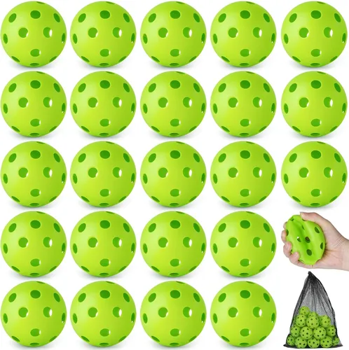 Miniatura 9 de Coopay Paquete de 24/80 pelotas de práctica de béisbol, bolas de entrenamiento de plástico, bolas de softball huecas ligeras para golpe, Verde y azul
