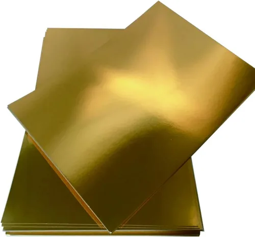 Miniatura 4 de Papel metálico dorado y plateado de alta calidad, cartulina multiusos perfecta para manualidades de festivales, embalaje de regalo (25 hojas)