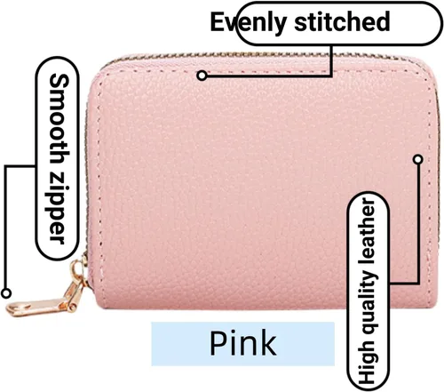 Miniatura 5 de PEIQICHU Estuches de tarjetas para mujer, Rosado, Moda