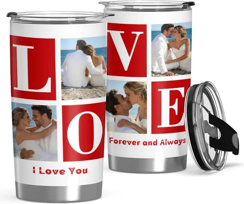 Miniatura 21 de Taza Personalizada de Viaje con Aislamiento al Vacío Personalizable con Tus Fotos y Texto Taza de Café Regalo de Navidad Cumpleaños
