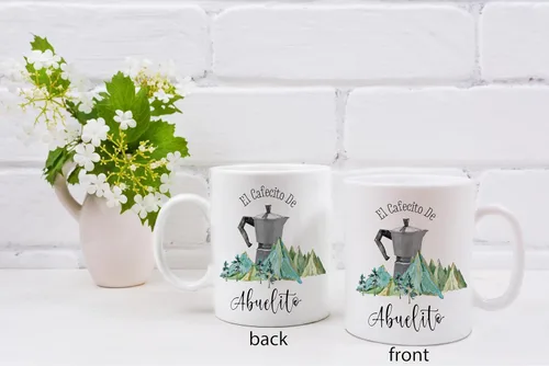 Miniatura 5 de QASHWEY Abuelito - Taza de café para abuelo, regalo de Abuelito, regalo para abuelo, taza de café y té, regalos para AbuelitoSpanish GrandpaPapa, El