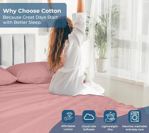 Miniatura 71 de Royale Linens Sábana encimera de tamaño individual XL 100% Algodón Orgánico – Super suave – Sábanas superiores de percal – Sábana encimera