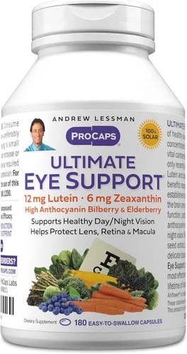 Miniatura 11 de ANDREW LESSMAN Ultimate Eye Support 60 cápsulas blandas - 12 mg de luteína, 6 mg de zeaxantina, arándano, nutrientes clave para apoyar la salud