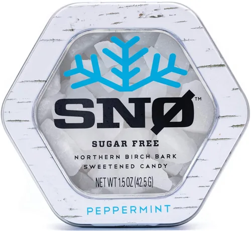 Miniatura 12 de SNØ - Chips de caramelo de xilitol de menta piperita Apoyo para la salud oral Xilitol de abedul puro Sin azúcar, bajo en carbohidratos, apto