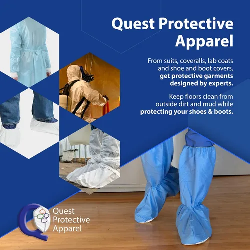 Miniatura 9 de Quest - Fundas desechables antideslizantes para botas y zapatos, protectores de zapatos para interiores, cubiertas seguras para botines con correas