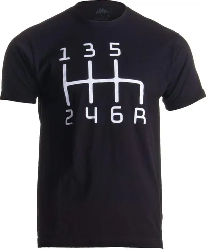 Miniatura 2 de Patrón de cambio de transmisión manual de 6 velocidades Car Buff Guy Mechanic Racing T-Shirt