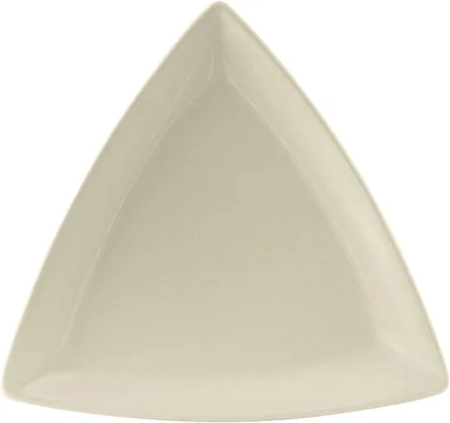 Miniatura 6 de Tuxton China BEZ-0728 Plato, 7-1/4", triangular, borde enrollado, microondas & puede lavarse en el lavavajillas, a prueba de horno, Totalmente Blanco