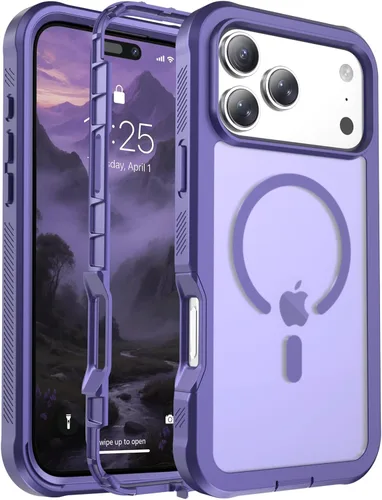 Miniatura 37 de jaroco - Funda magnética compatible con MagSafe para iPhone 11 de 6.1 pulgadas; protección de grado militar contra caídas, de doble capa