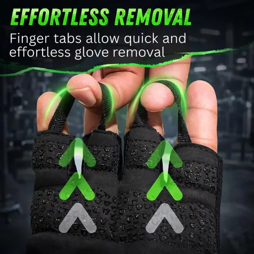 Miniatura 4 de Harcos Guantes de gimnasio para levantamiento de pesas para hombres y mujeres, guantes de entrenamiento, protección completa de la palma y agarre