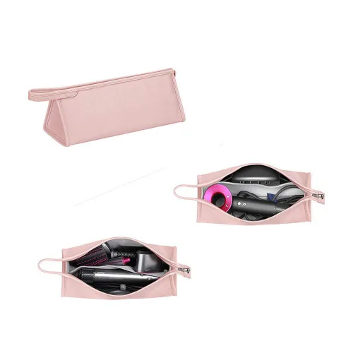Miniatura 10 de Estuche de viaje de piel sintética portátil para Dyson Airwrap Styler/Dyson Supersonic Secador de pelo, impermeable, antiarañazos, a prueba de Negro