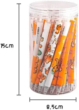 Miniatura 7 de 30 bolígrafos Kawaii con calcomanías, bonitos bolígrafos de gel retráctiles, punta bala, suministros escolares estéticos estacionarios