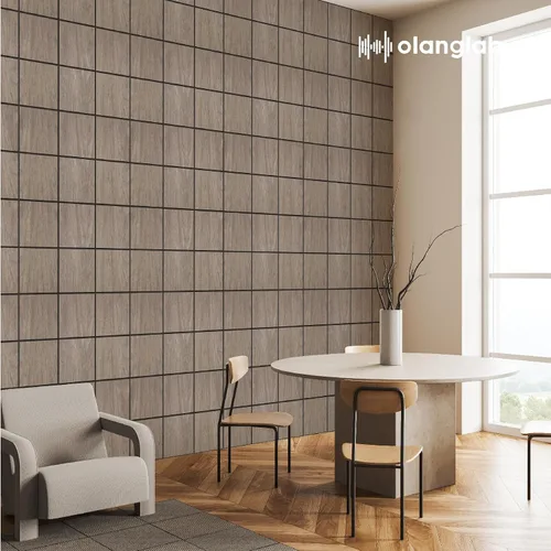 Miniatura 6 de Olanglab Paneles de pared acústicos de chapa de madera, paquete de 6, paneles de pared absorbentes de sonido de 23.6 x 47.2 pulgadas para decoración
