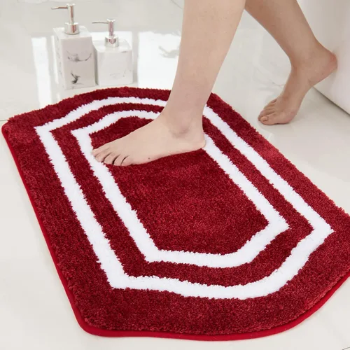 Miniatura 54 de COSY HOMEER Alfombras de Baño Extra Gruesas para Baño - Juegos de Alfombras Antideslizantes de Lino de Baño Suave Felpa 100% Poliéster Fuerte Sala